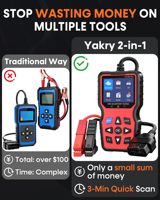 OBD2-Scanner Batterietester 2-in-1 1S Fehlercodes Auslesen und Löschen Auto-Diagnose Ladesystem-Test 12V Batterie 1996er Fahrzeuge Schnellinstallation