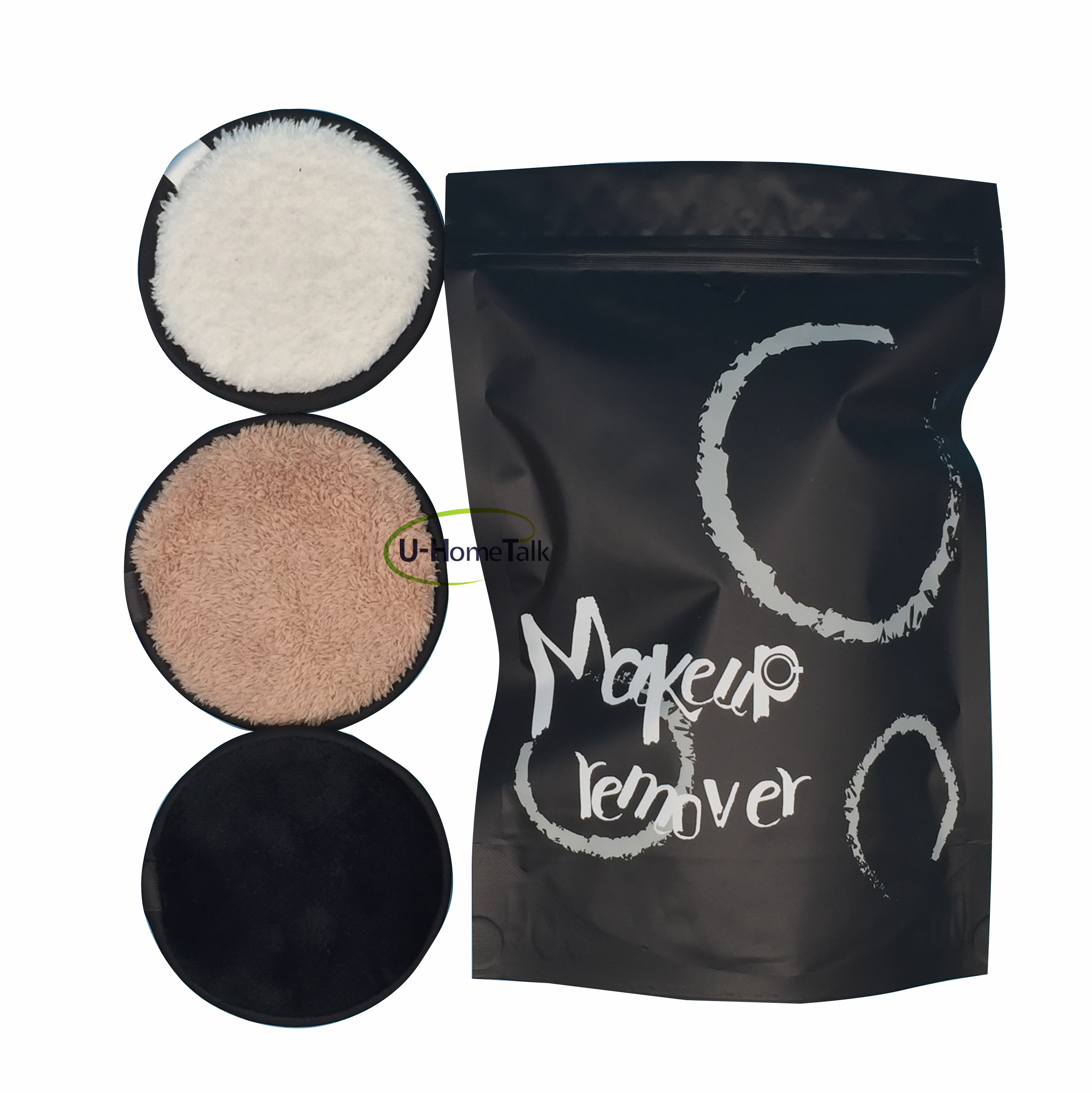 U-HomeTalk 2019, трендовые Новые поступления, косметические аксессуары, многоразовые накладки из микрофибры для снятия макияжа с черной упаковкой