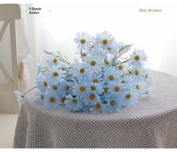 53cm Realistische Kunstmatige Daisy Bloem Oranje Blauw Zijde Kunstbloem Bruiloft Boog Home Vaas Bloemstuk Kerst Groothandel