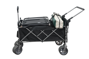 Chariot de <span class=keywords><strong>courses</strong></span> pliable portable à quatre roues en acier inoxydable étanche pour le camping et les outils de stand - Product Image 5