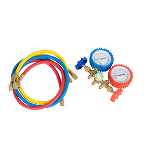 Freon elétrico de aço inoxidável carregamento <span class=keywords><strong>Manifold</strong></span> manômetros ar condicionado do carro <span class=keywords><strong>AC</strong></span> com refrigerante para uso industrial - Product Image 4