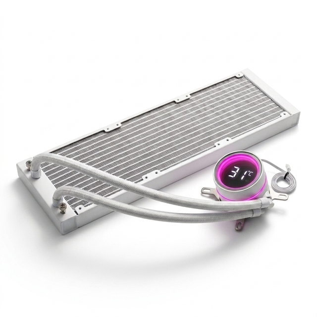 Hot Selling 360mm Liquid Cpu Cooler with Aluminum Heat Sink Radiator Temp Display Water Pump Tube Cooled 3 RGB ARGB Silent Fan