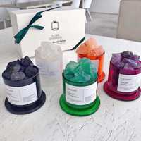 Ornements de chambre à coucher intérieure sans feu Diffuseur de cristal d'huile essentielle d'aromathérapie Pierre de diffuseur de parfum d'air