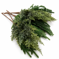 Ventes en gros de brindilles de verdure artificielle, fausses feuilles de pin et de cyprès pour la fabrication de couronnes, arrangements floraux, décoration DIY