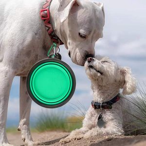 Bol pliable pour chien et chat avec logo personnalisé, bol en silicone pliable pour animaux de compagnie, voyage, extérieur, portable, pliable, pour boire de l'eau, manger, nourrir - Product Image 2
