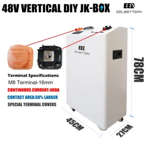Pré-venda estoque da UE EEL 48V 16S kits DIY caixa de bateria vertical JK branco 51,2V 280Ah mb31 314Ah LiFePO4 caixa de bateria