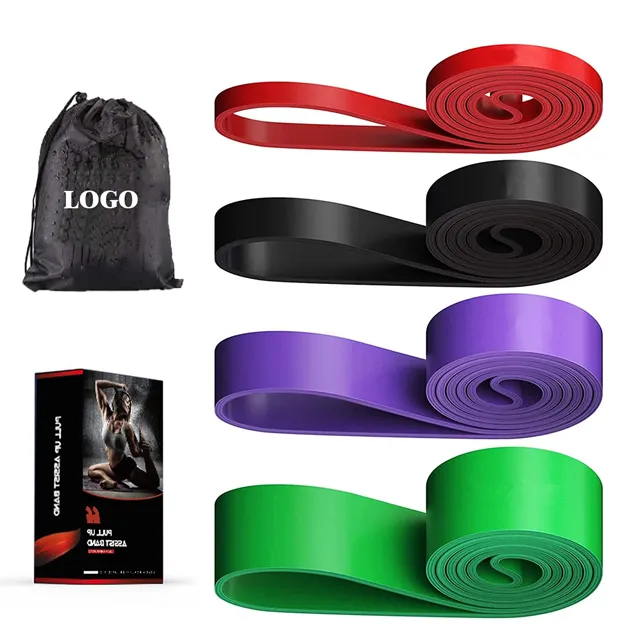 Benutzer definierte LOGO Workout Equipment Training Gummiband 8 Farb widerstand Fitness studio Yoga Übung Fitness Widerstands bänder Set