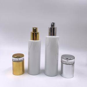 Luxury 30/50g Cream Jar 30-120ml Lotion Pump Bottle with Gold Cap High-end Glass Cosmetic Skincare Empty Container <b>Travel</b> - Product Image 6