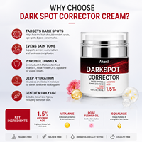 Crème correctrice des taches brunes Akaril 55 ml, 1,5 % d'acide ascorbique, vitamine C, atténue les taches brunes, unifie le teint, crème éclaircissante pour le visage