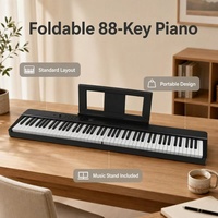 Piano numérique portable Beisite S-280 et orgue électrique, clavier MIDI 88 touches avec planche sonore en bois massif, étui léger et compact