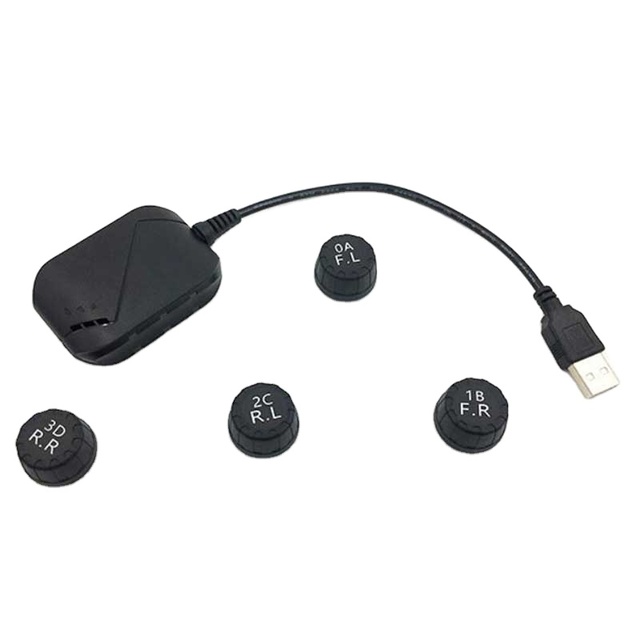Tire Pressure Monitoring System Receiver Car Vehicle USB TPMS with External Sensors Android Car Navigation Display