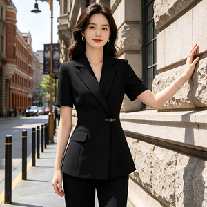 Traje Delgado Negro para Mujer, Traje Ejecutivo para Oficina, Recepción, Hotel, Catering, <span class=keywords><strong>Ropa</strong></span> <span class=keywords><strong>Formal</strong></span> de Trabajo - Product Image 6