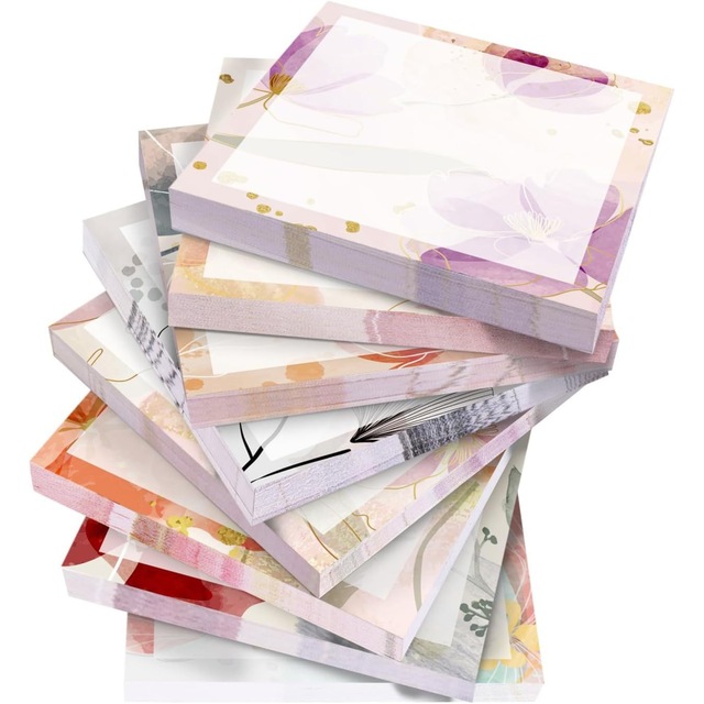 High Quality Custom LOGO 3x3 Inches Self-Adhesive Paper Memo Pads Colorful Super Sticking Power Office Supplier