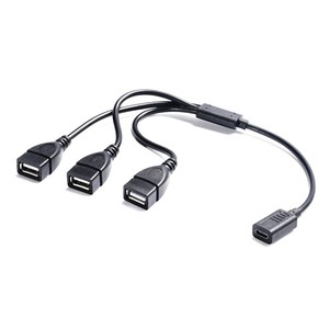 Câble Répartiteur USB 3 Ports Type C Femelle/Mâle ou USB-A vers 3 USB Femelles OTG, Câble de Charge et Synchronisation 5V 3A, 30cm, OEM Accepté - Product Image 3