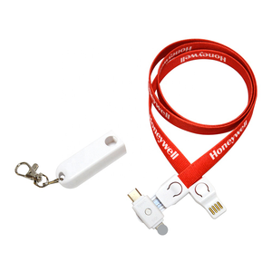 สายชาร์จแบบ 3-in-1 สำหรับของขวัญทางธุรกิจ สายคล้<span class=keywords><strong>อง</strong></span>คอ สายชาร์จ Type-C Micro USB สำหรับโทรศัพท์มือถือ - Product Image 2