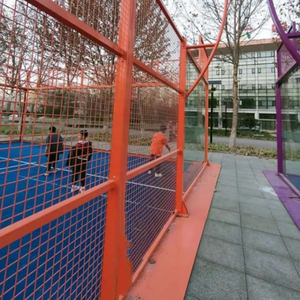 Follomotion Intérieur Padel <span class=keywords><strong>Court</strong></span> Structure Noire Panoramique Paddle Tennis <span class=keywords><strong>Court</strong></span> 10*20m Cancha <span class=keywords><strong>De</strong></span> Paddle Installation Équipe Disponible - Product Image 3