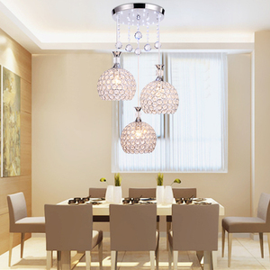 E27 Iron <strong>Ceiling</strong> <strong>Light</strong> <strong>3</strong> Heads Crystal Modern Painted 80 Customizable Surface Mounted Pendant Lamp 2-Year Warranty - Product Image 3