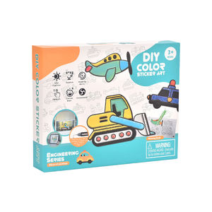 Inspire Creativity Diy Painting Kitウィンドウアートセット手で着色交通アルバム3D接着剤描画おもちゃ子供用 - Product Image 1