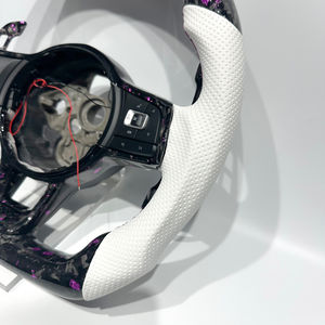 Piezas de Cuero Perforado <span class=keywords><strong>Blanco</strong></span> para <span class=keywords><strong>Volkswagen</strong></span> MK7 GTI R Golf 7 Golf 6 MK7 MK7.5, Fibra de Carbono Púrpura Forjada con Pantalla LED - Product Image 2