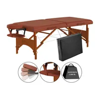 Mesa de masaje de madera para salón de belleza, mesa de masaje ligera portátil de 28 pulgadas, OEM Master, venta al por mayor