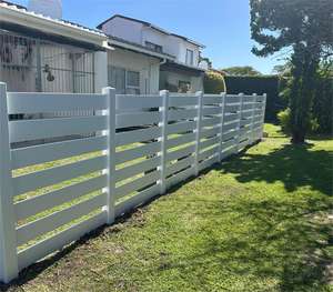 Panneaux de clôture en PVC semi-intimité <span class=keywords><strong>Showtech</strong></span> 6x8 pieds, résistants à la pluie et au vent, clôture de jardin en vinyle d'extérieur, panneaux durables - Product Image 2