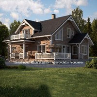 Vente chaude Villa moderne en bois de grande taille à deux étages, kits de structure préfabriquée pour la vie familiale, chambre à coucher, pour une utilisation en extérieur