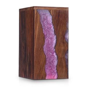 Urna Funeraria al por Mayor con Resina Epoxi Rosa y Madera Sólida, Disponible en Varios Tamaños, para Uso en Funerales - Product Image 4