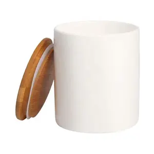 Vaso per alimenti in ceramica da 35.47 once (1050 ML) con coperchio ermetico in bambù