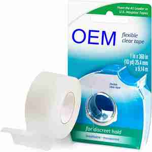 Cinta Adhesiva Transparente Flexible, Impermeable, para Uso Médico, Fija Apósitos y Tubos de Catéter - 1 pulgada x 10 yardas, 1 Rollo de Cinta - Product Image 1