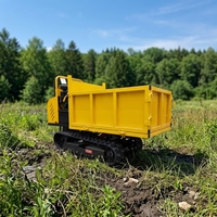 Transporteur de marchandises sur chenilles stable de 1 tonne, benne à chenilles antidérapante pour la construction routière rurale et la manutention de terrassement
