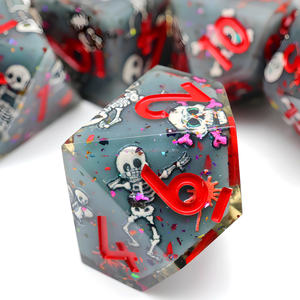 Verspielte tanzende Skelette Polyed rische Würfel, süßes gruseliges Harz-DND-Würfelset für Dungeons und Drachen Fun RPG-Games-L19 - Product Image 6