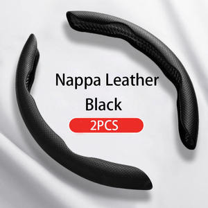 2 Fundas para <span class=keywords><strong>Volante</strong></span> de <span class=keywords><strong>Cuero</strong></span> Nappa, Ultrafinas, de Fibra Sintética, Accesorio para Auto - Product Image 1