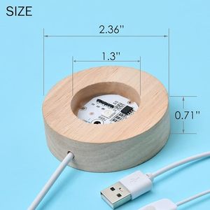 3D Art Crystal Ball Mini Night Light Lamp with <b>Battery</b> Operated 5V LED 100mm Size Modern Design - Product Image 2