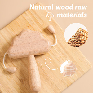 Juguetes de madera para bebés al por mayor: Sonajeros de nubes, sonajeros de mano para bebés, juguetes de entrenamiento para el agarre de niños - Product Image 2