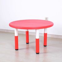 Ensemble d'école meubles en plastique enfants table ronde et chaises jouer à des jeux ajuster la hauteur table et chaises maternelle ensembles de meubles