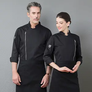 Di Alta Qualità di Chef Uniforme Servizi di Ristorazione Cucina Del Ristorante Traspirante Torta Work Shop Cameriere Albergo Cappotto Giacche Chef Nuovo Commercio All'ingrosso