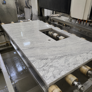 New River <b>White</b> Granite Prefab Vanity Top Granite Countertop Natural Stone Vanity Top Work Surface Cut-to-Size - Product Image 3