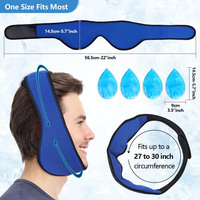 Emballage de glace pour le visage pour les dents de sagesse TMJ avec 4 packs de gel de thérapie par le froid chaud réutilisables