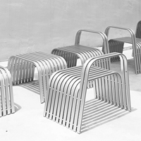 Table et chaises de jardin en aluminium imperméable de style minimaliste nordique pour cour, patio, café, salon de thé, mobilier de salle à manger