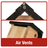 Suspendu Durable Nouveau Type De Mode Pet En Plein Air En Bois Maison D'oiseau Bon Prix pour Qualité Bois Nichoir