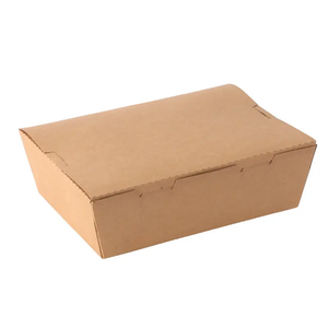 SGP Boîte à lunch Bento avec logo personnalisé Récipient alimentaire à emporter en papier kraft recyclé avec séparateurs en aluminium jetables sans taxe - Product Image 1