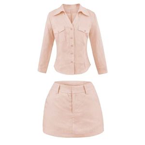 Women Custom Sexy Summer Soft Terry Towel Cloth <b>Suit</b> Loungewear Top <b>Button</b> Down Crop Shirt Beach Skirt 2-pieces Sets - Product Image 4