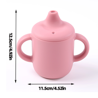Gobelet à bec verseur en silicone flexible non toxique avec couvercle intégré, ouverture en forme de bec de canard et poignées doubles symétriques, idéal pour les repas
