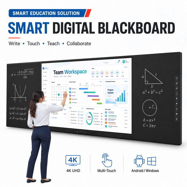 KINGONE 85-Inch LED Nano Digital Education Equipment Touch Screen Interactive Smart Blackboard for Classroom Blackboard