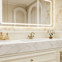 Meuble sous-vasque blanc classique en bois pour salle de bain, idéal pour projets hôteliers, avec vasque intégrée, fabrication OEM/ODM sur mesure