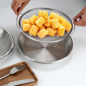 Plateau de filtration d'huile, panier de drainage en maille d'acier inoxydable, accessoires pour friteuse à air, support de drainage pour aliments frits, grille de barbecue - Product Image 6
