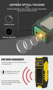 Misuratore Laser Doppio Hierkin con Linea Verde 40m 60m 80m 100m Dispositivi di Misurazione Professionali Strumenti Portatili Telemetri - Product Image 6