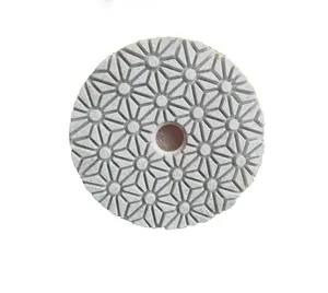중국 공장 프리미엄 품질 화강암 대리석 돌 다이아몬드 연마 샌딩 디스크 용 4 "3 단계 다이아몬드 연마 패드 습식 사용