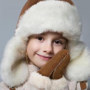 Chapka Enfant Garcon Chapkas Chapeau Hiver Pour Bébé, Bonnet Aviateur Pilote Avec Earflap Chapka Enfant Fille