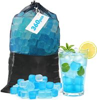 Lot de 360 cubes de glace réutilisables, refroidisseurs de boissons en plastique remplissables d'eau, cubes colorés pour bar, fêtes, cocktails, pique-niques, glacière